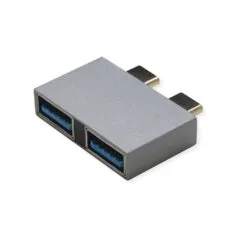 ROLINE USB 3.2 Gen 2 Adapter. 2x USB Typ C - 2x Typ A. ST BU. silberfarben