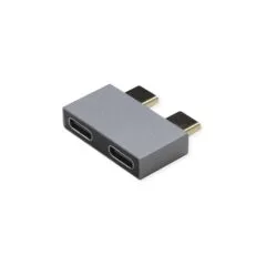 ROLINE USB 3.2 Gen 2 Adapter. 2x USB Typ C - 2x Typ C. ST BU. silberfarben