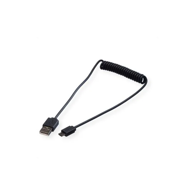 ROLINE USB2.0 SPIRALKABEL A-MICROB — image 1