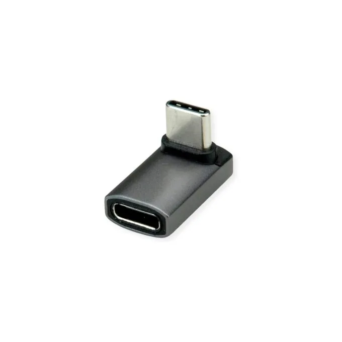 ROLINE USB4 Gen 3x2 Adapter Typ C ST BU. Aluminium. 90. breit. silberfarben — image 1
