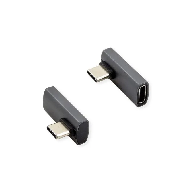 ROLINE USB4 Gen 3x2 Adapter Typ C ST BU. Aluminium. 90. gedreht. silberfarben — image 2