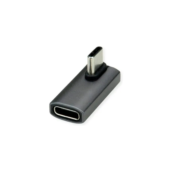 ROLINE USB4 Gen 3x2 Adapter Typ C ST BU. Aluminium. 90. gedreht. silberfarben — image 1