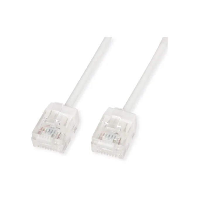 ROLINE UTP DataCenter Patchkabel Cat.6A (Class EA). LSOH. slim. extra kurzer Stecker. wei. 2 m — image 1