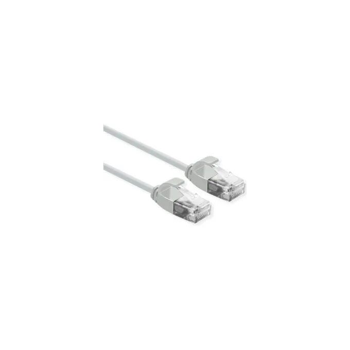 ROLINE UTP DataCenter Patchkabel Cat.6A (Class EA). LSOH. slim. grau. 0.3 m — image 1