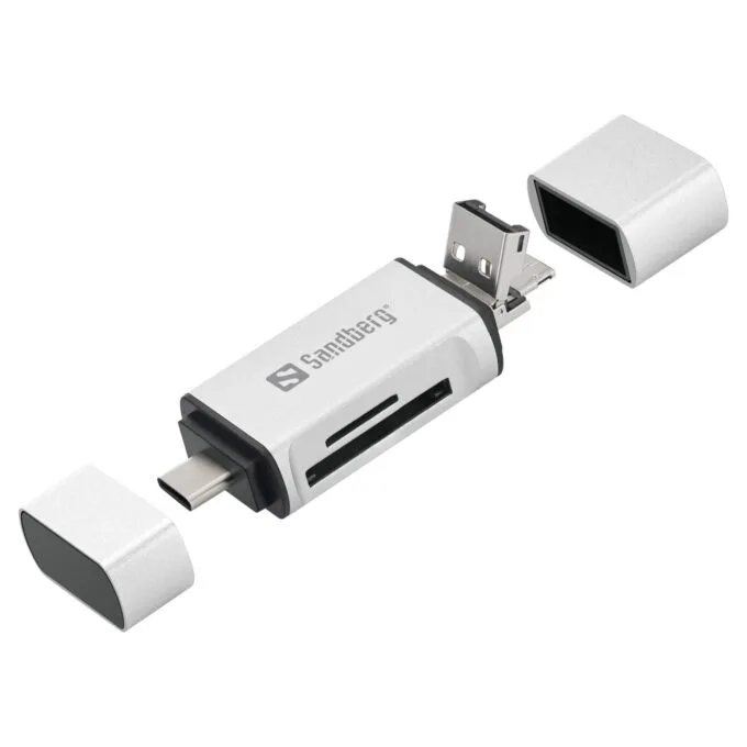SANDBERG Card Reader USB-C+USB+MicroUSB — image 1