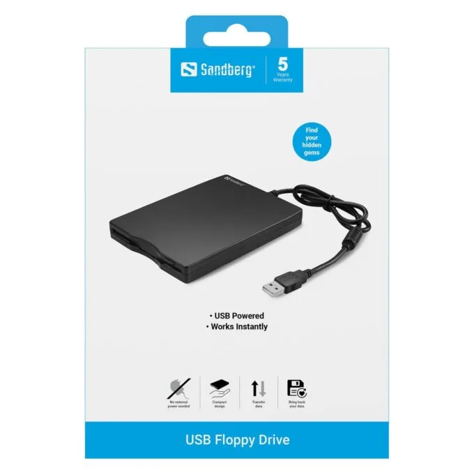 Sandberg USB Floppy Mini Reader 133-50 USB 2.0 External — image 2