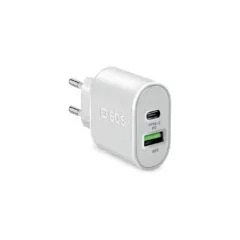SBS Ladegert USB-C + USB-A Power Delivery 20W wei