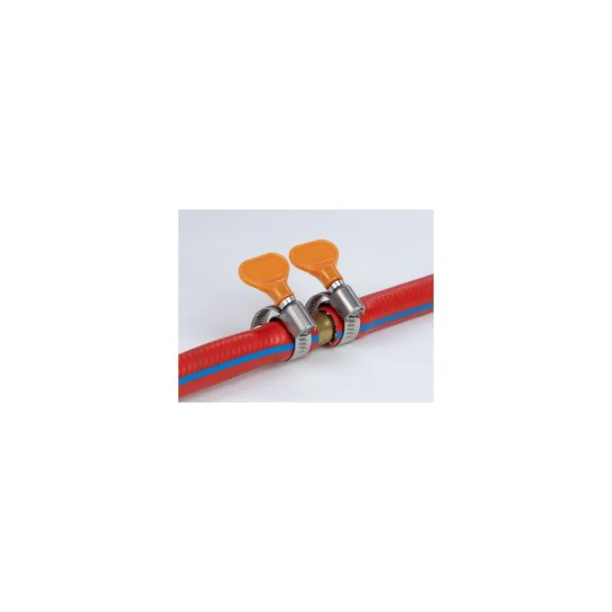 Schlauchschelle Edelstahl 400 SS mit Flügelmutter 12 - 20 mm 5 Stück orange — image 2