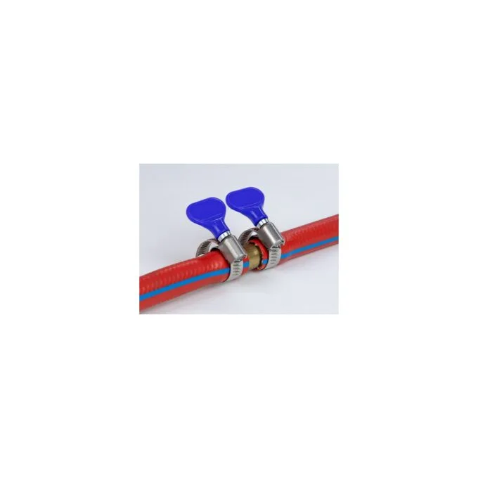 Schlauchschelle Edelstahl 400 SS mit Flügelmutter 25 - 40 mm 5 Stück blau — image 2