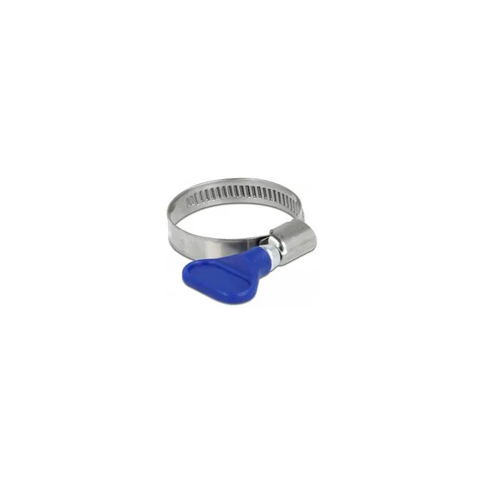Schlauchschelle Edelstahl 400 SS mit Flügelmutter 25 - 40 mm 5 Stück blau — image 1