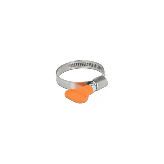 Schlauchschelle Edelstahl 400 SS mit Flügelmutter 30 - 45 mm 5 Stück orange — image 1