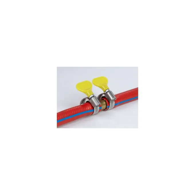 Schlauchschelle Edelstahl 400 SS mit Flügelmutter 32 - 50 mm 5 Stück gelb — image 2