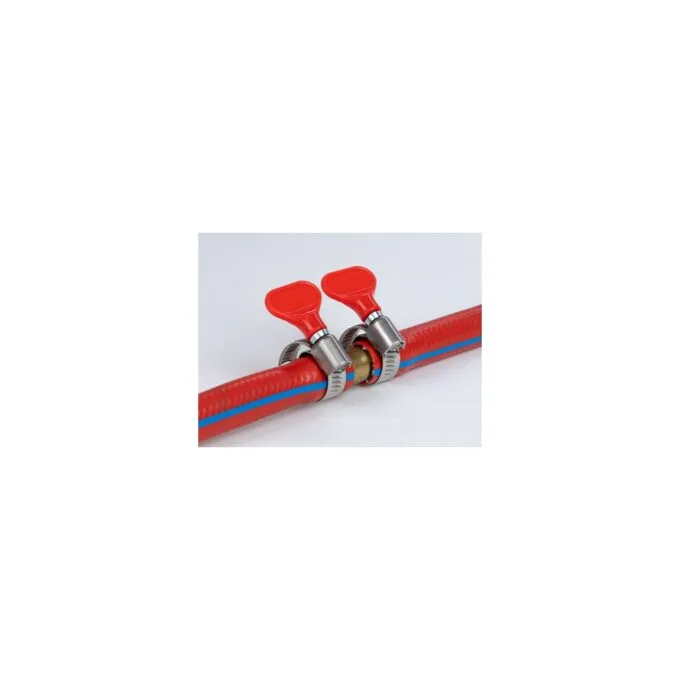 Schlauchschelle Edelstahl 400 SS mit Flügelmutter 40 - 60 mm 5 Stück rot — image 2
