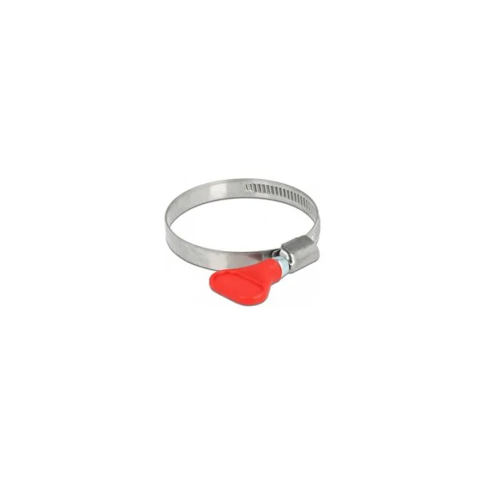 Schlauchschelle Edelstahl 400 SS mit Flügelmutter 40 - 60 mm 5 Stück rot — image 1