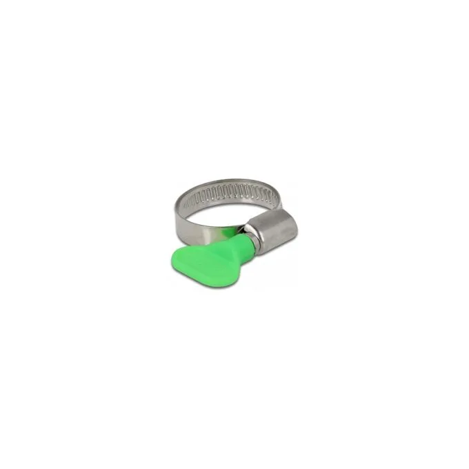 Schlauchschelle mit Flügelmutter 22 - 32 mm 10 Stück grün — image 1
