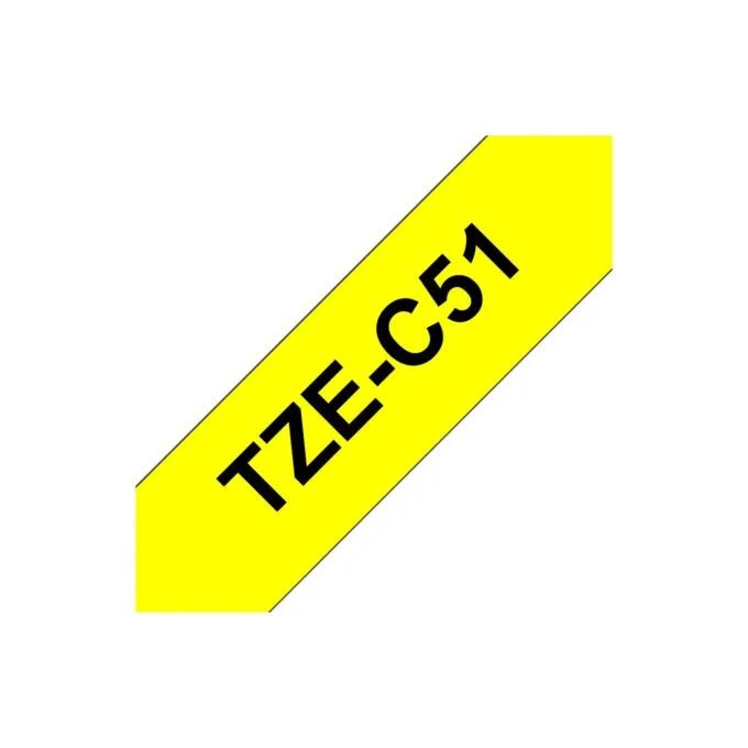 Schriftbandkassette Brother 24mm signal gelb schwarz — image 1