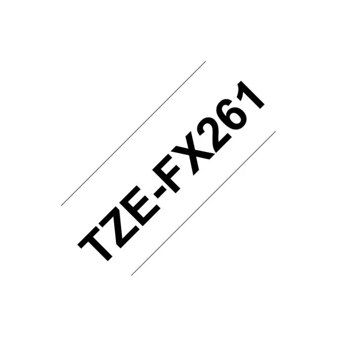 Schriftbandkassette Brother 36mm weiß schwarz TZEFX261 — image 1