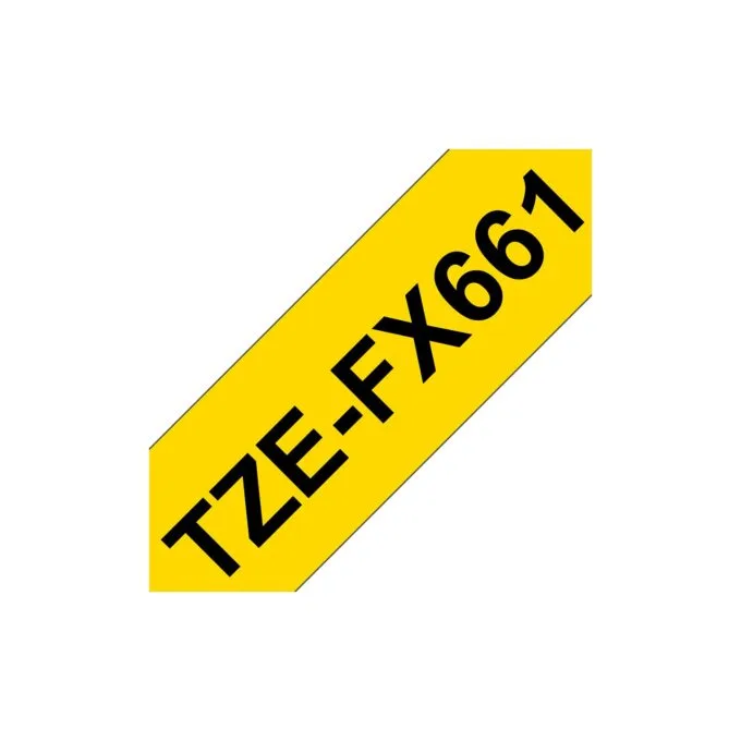 Schriftbandkassette Brother 36mmx8m gelb schwarz TZe-FX661 — image 1