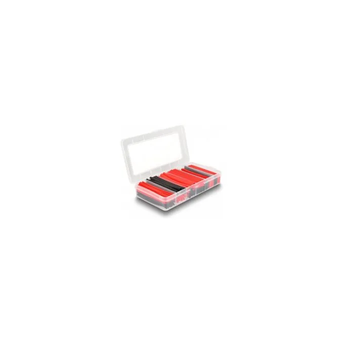 Schrumpfschlauch Sortimentsbox. Schrumpfungsrate 2:1. schwarz rot 196-teilig — image 1