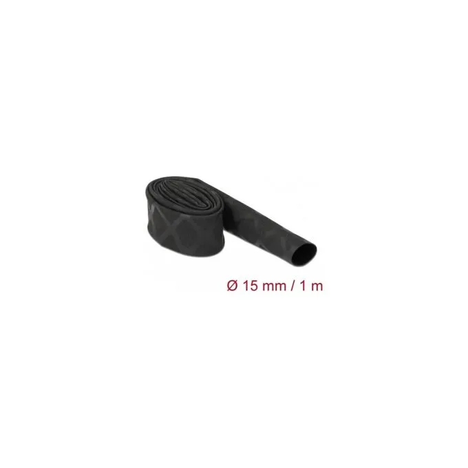 Schrumpfschlauch X-Muster rutschfest 1 m x 15 mm schwarz — image 1