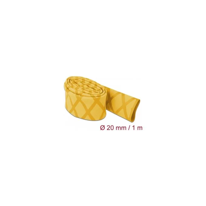 Schrumpfschlauch X-Muster rutschfest 1 m x 20 mm gelb — image 1