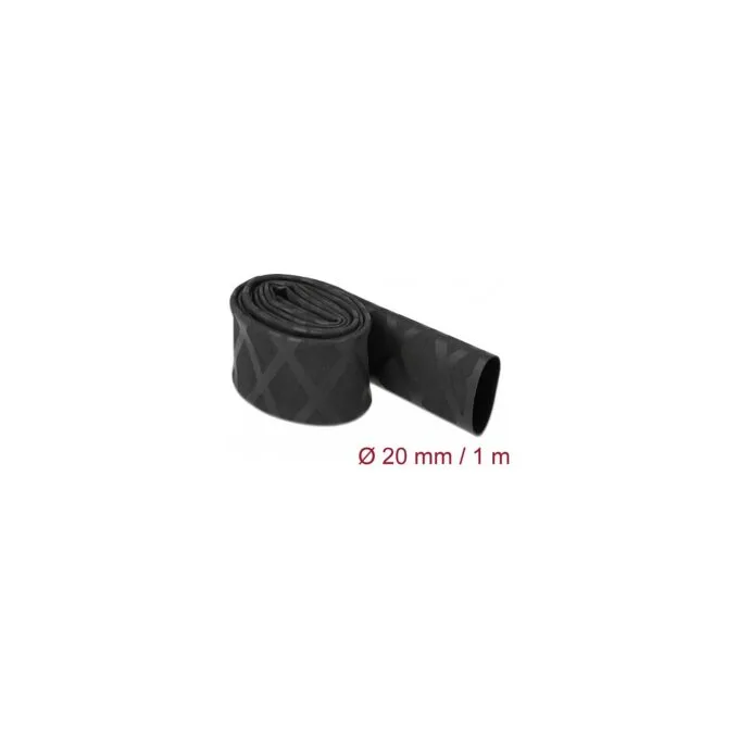 Schrumpfschlauch X-Muster rutschfest 1 m x 20 mm schwarz — image 1