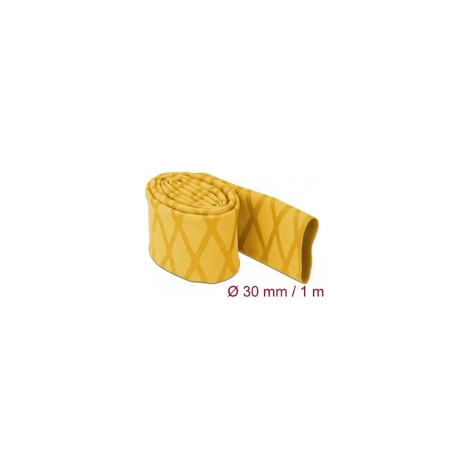 Schrumpfschlauch X-Muster rutschfest 1 m x 30 mm gelb — image 1