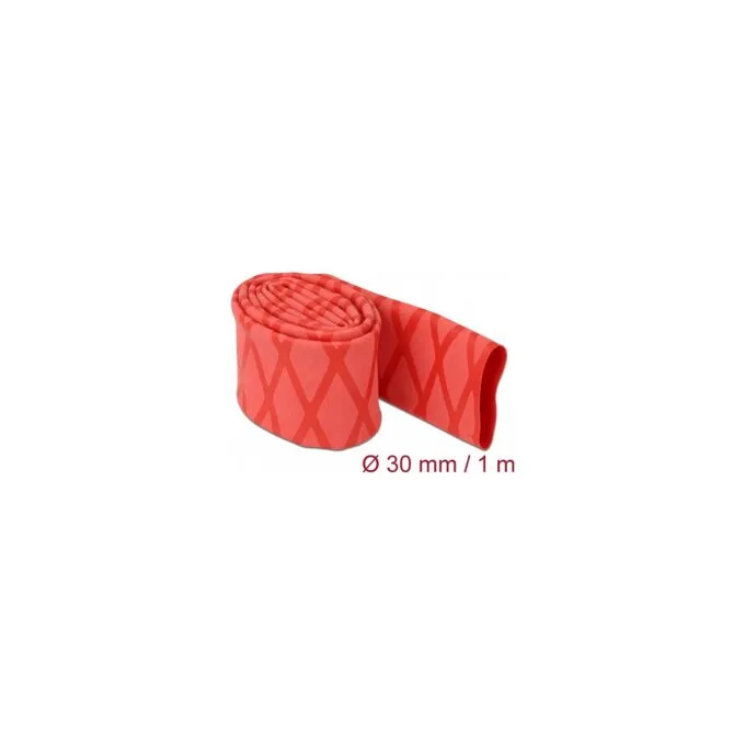 Schrumpfschlauch X-Muster rutschfest 1 m x 30 mm rot — image 1