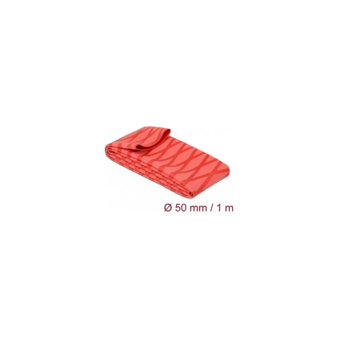 Schrumpfschlauch X-Muster rutschfest 1 m x 50 mm rot — image 1