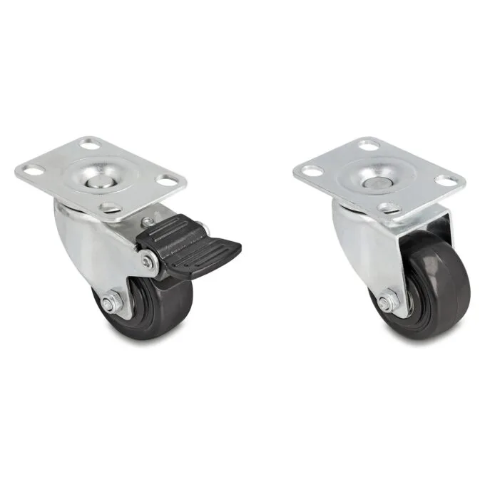 Schwerlast Lenkrolle Ø 50 mm Tragkraft bis 400 kg Set 2 x 2 Stück — image 1