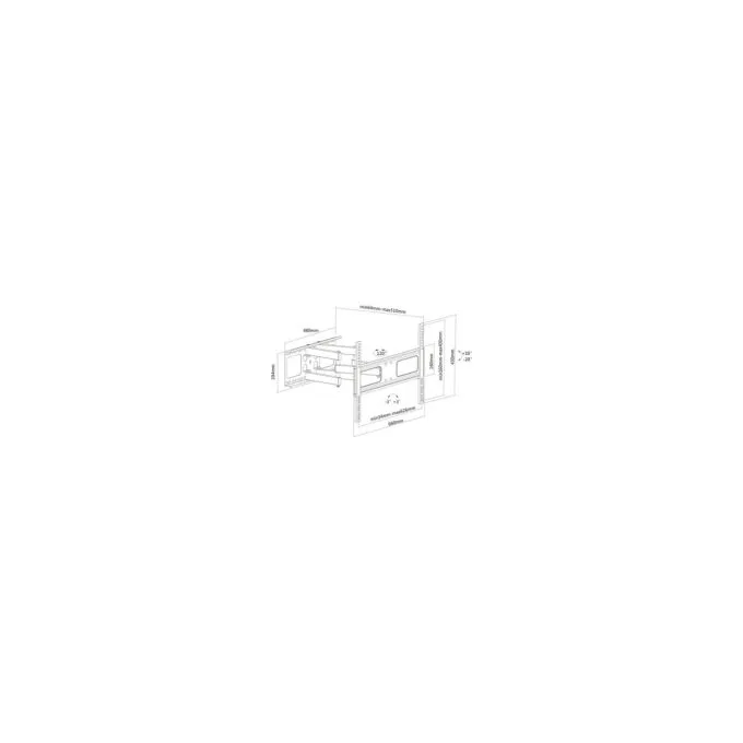 Secomp VALUE - Befestigungskit (Wandmontage) fr LCD- Plasmafernseher (Neigen und drehen) - Stahl - Schwarz — image 2