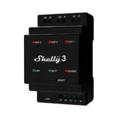 Shelly Relais 'Pro 3' WLAN LAN 3x 16A 3 Kanäle 3 Phasen Max. 48A BT DIN-Rail