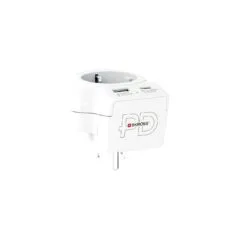 SKROSS Länderstecker Europe to US USB AC20PD wei