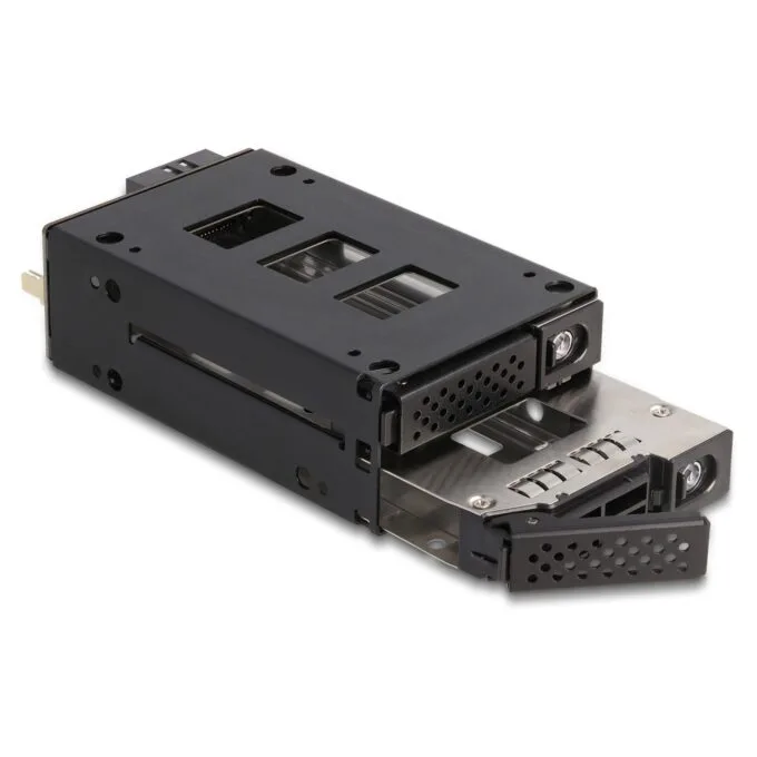 Slim Bay Wechselrahmen für 2 x 2.5? U.2 NVMe SSD mit 5.25? Rahmen — image 4