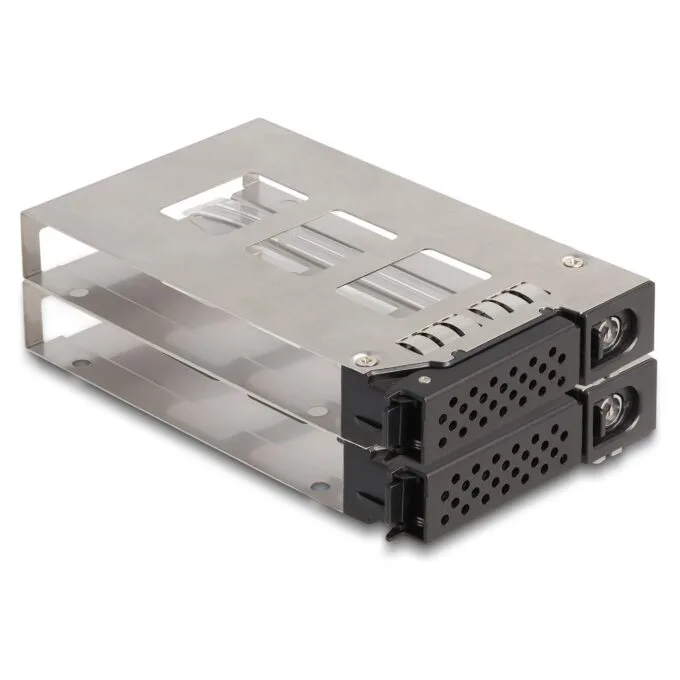 Slim Bay Wechselrahmen für 2 x 2.5? U.2 NVMe SSD mit 5.25? Rahmen — image 5