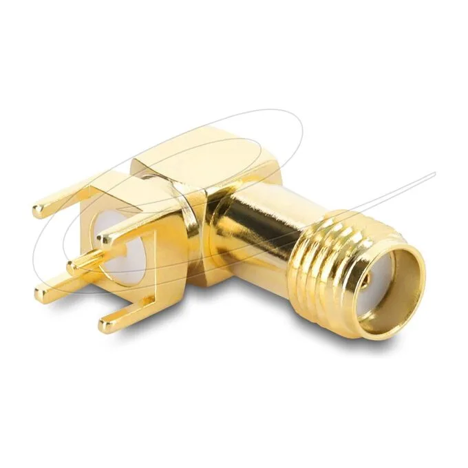 SMA Buchse 90° auf Leiterplatte Gewindelänge 5 mm — image 1