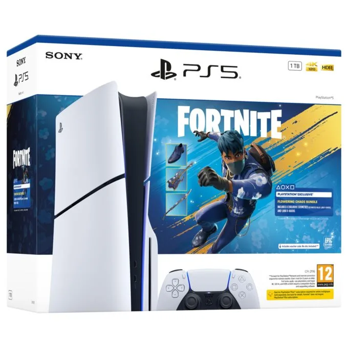Sony PlayStation 5 Slim Disc + Fortnite Flowering Chaos . 1TB — image 1