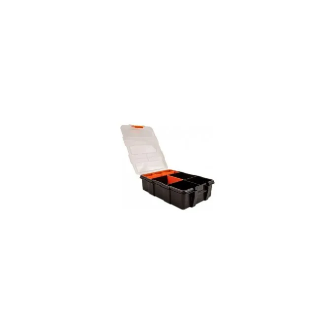 Sortimentsbox mit 11 Fächern 220 x 155 x 60 mm orange schwarz — image 1