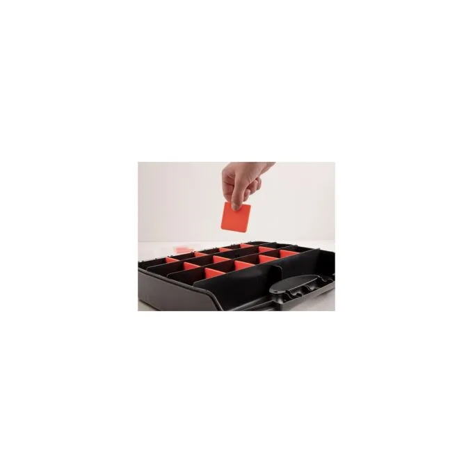 Sortimentsbox mit 17 Fächern 320 x 255 x 60 mm orange schwarz — image 3