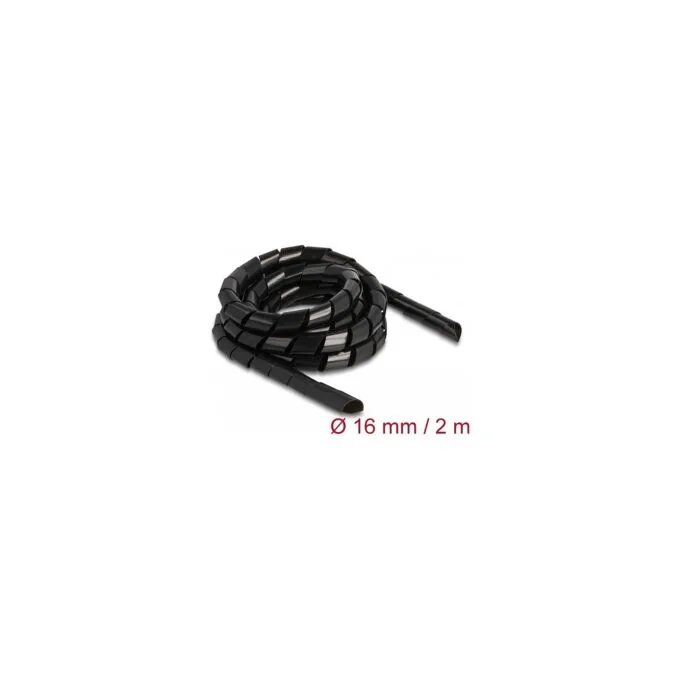 Spiralschlauch flexibel 2 m x 16 mm schwarz — image 2