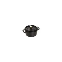 Staub La Cocotte 20cm rund. schwarz. Gusseisen