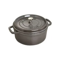 Staub La Cocotte 24cm rund Graphit-grau.Gusseisen