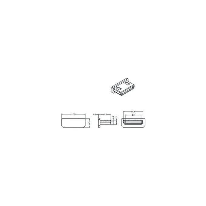 Staubschutz für HDMI mini-C Buchse ohne Griff 10 Stück schwarz — image 2