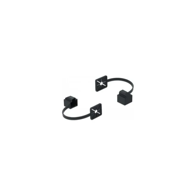 Staubschutz für RJ45 Stecker mit Befestigungsclip schwarz — image 1