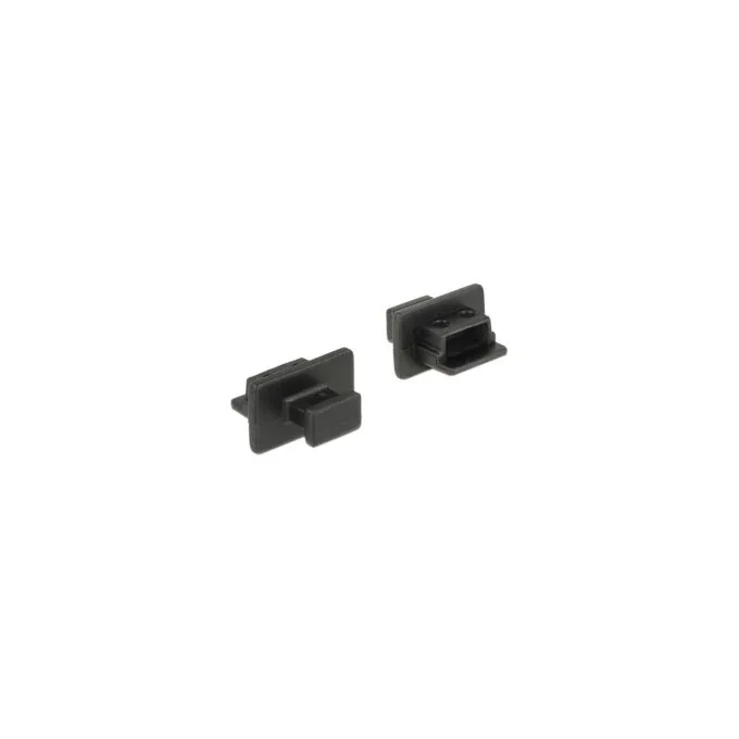 Staubschutz für USB 2.0 Mini-B Buchse mit Griff 10 Stück schwarz — image 1