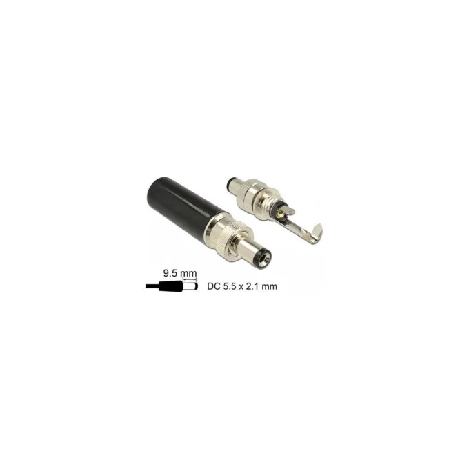Steckverbinder DC 5.5 x 2.1 mm mit Länge 9.5 mm Hohlstecker Lötversion — image 2