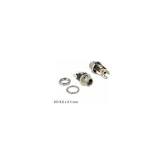 Steckverbinder DC 5.5 x 2.1 x 9.5 mm Buchse zum Einbau Lötversion