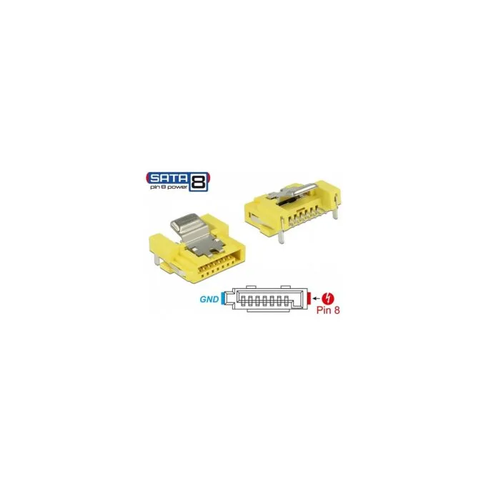 Steckverbinder SATA 6 Gb s Buchse 8 Pin Power — image 1