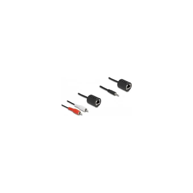 Stereo Audio Extender RJ45 Buchse zu 3.5 mm Klinkenstecker und RJ45 Buchse zu 2 x Cinch Stecker Cat.5 bis 50 m Set 2 ... — image 2
