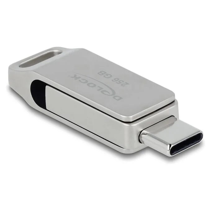 STICK HUB DELOCK USB 5 Gbps USB-C + Typ-A Speicherstick 256GB - Metallgehuse — image 2